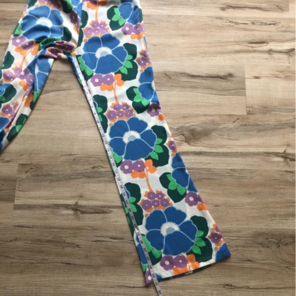 Zara Blue and Green Wide Leg Pants - Picture 6 of 9